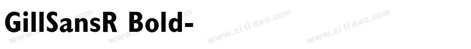 GillSansR Bold字体转换